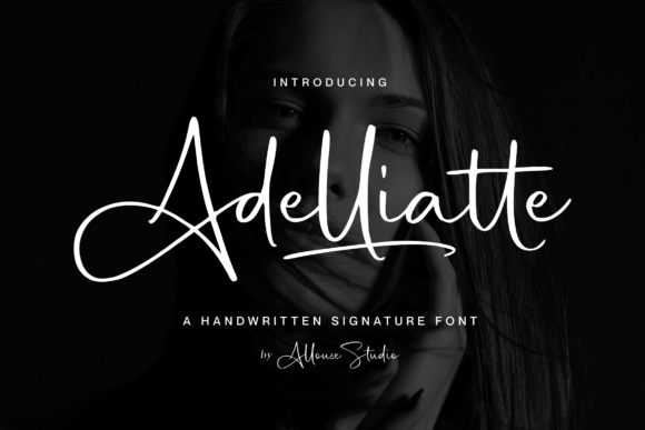 Adelliatte: A Handwritten Font for Bold Branding and Social Media