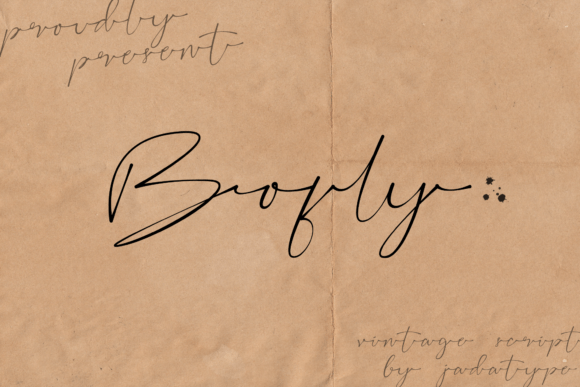 Bofly: A Romantic Script Font for Handmade Creations