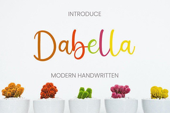 Dabella: A Handwritten Script Font for Web Design