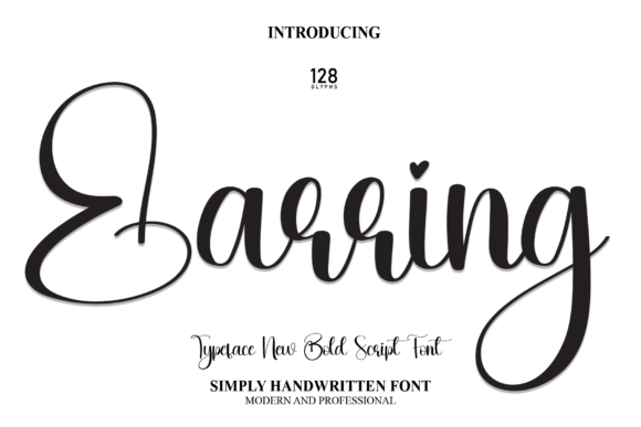 Earring Font for Handmade Creations
