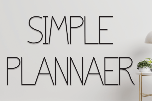 Simple Plannaer Font for Web Design