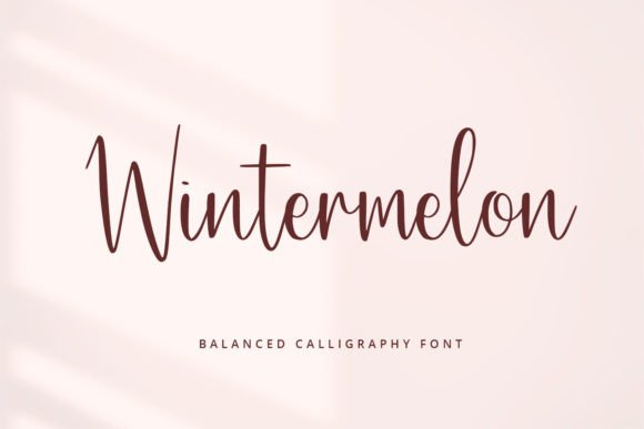 Wintermelon: A Script Font for Editorial Design